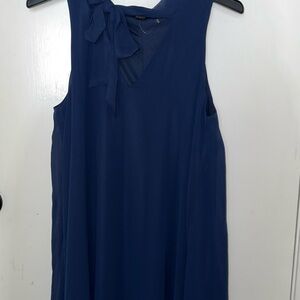 Elegant Blue Sleeveless Blouse